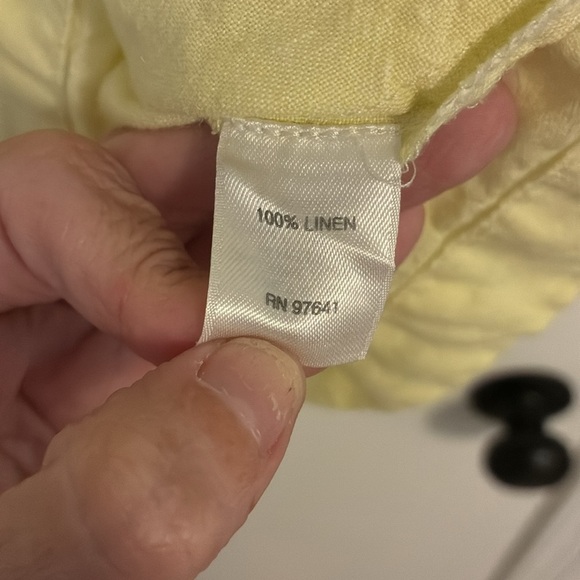 J. Jill Pure Jill 100% Linen Top Butter Yellow Boxy Boatneck Lagenlook Coastal - Picture 5 of 6